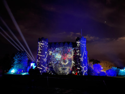 Projection on castle