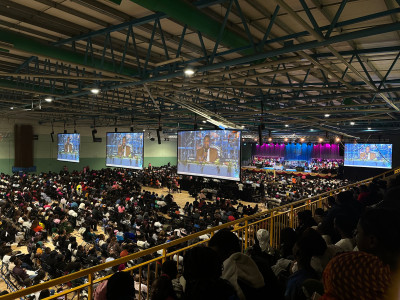 corporate event in large church